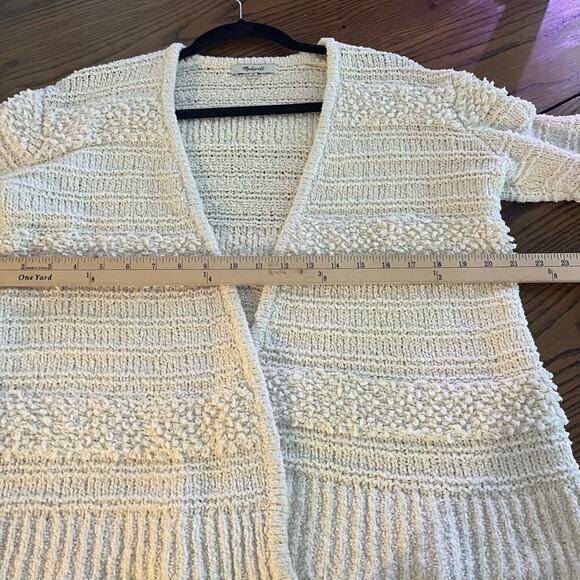 Madewell Bronson Chunky Textured Cream Cardigan-Size Medium - Picture 5 of 8